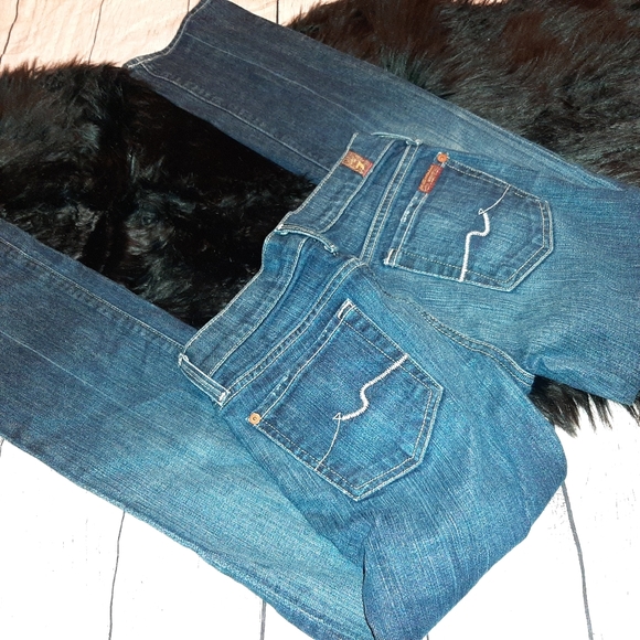 7 For All Mankind Straight Leg Jeans - Picture 7 of 13